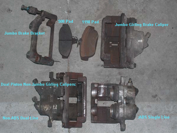 Parts Comparison: Jumbo to Regular Girling Brakes