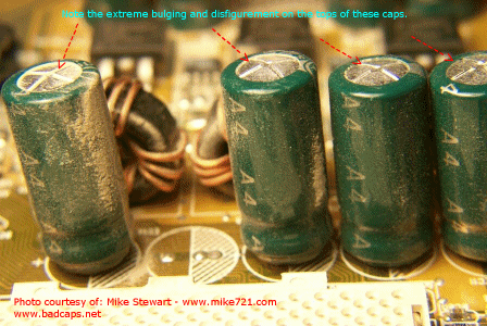 Generic Photo of Leaking Capacitors