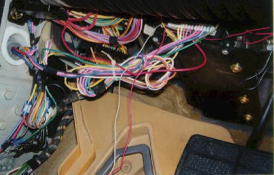 3 Wires running to keyless controller box in kickwell