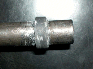 End of Oil Delivery Tube Showing Epoxy Ridge