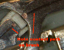 Note Contact Path on Brush