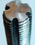 Fluted Headbolt Used as Thread Chaser