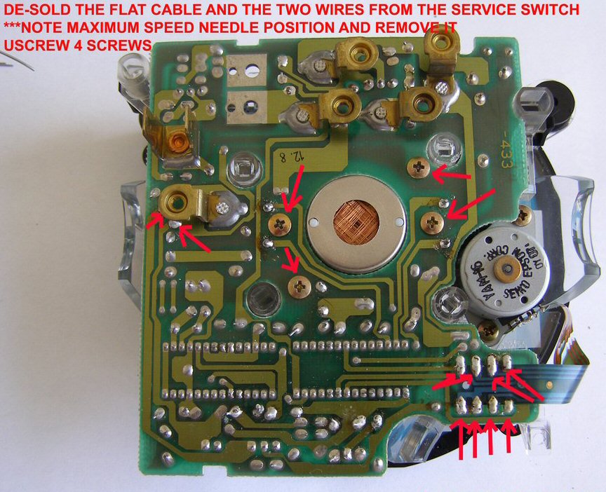 91 940 Speedometer PCB