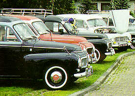 Line of Volvo PV's