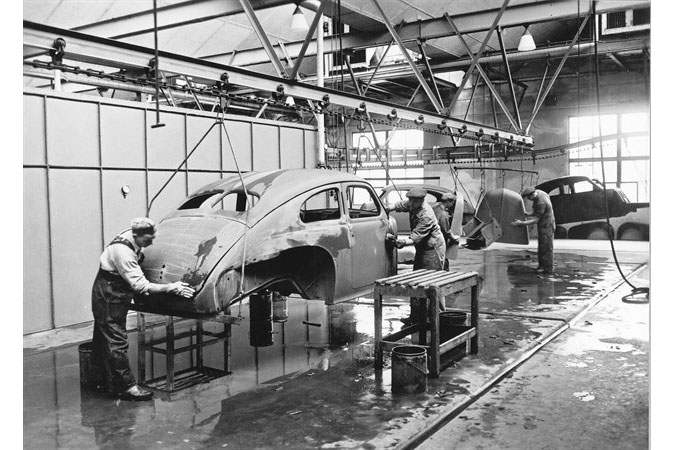 PV444. Paint shop, Lundby plant