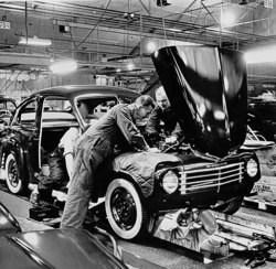 Volvo factory in the 1940s