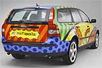 Volvo V50 painted by artist Romero Britto