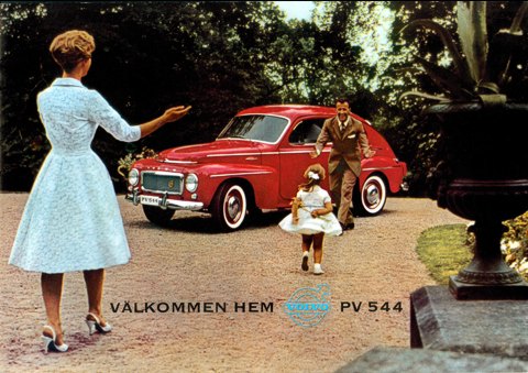 Red Volvo PV544 Advert