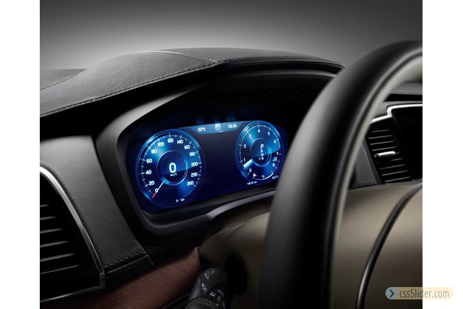 Volvo XC90 2015 features an adaptive digital instrument cluster 