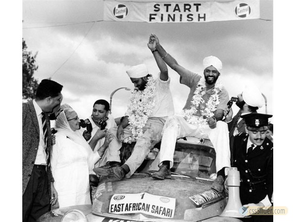 The Singh brothers and their Volvo PV 544, 1965